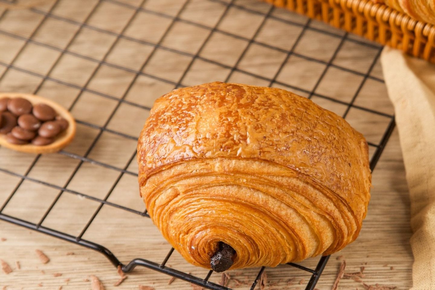 A Plate (6 Pieces) Of Chocolate Croissant