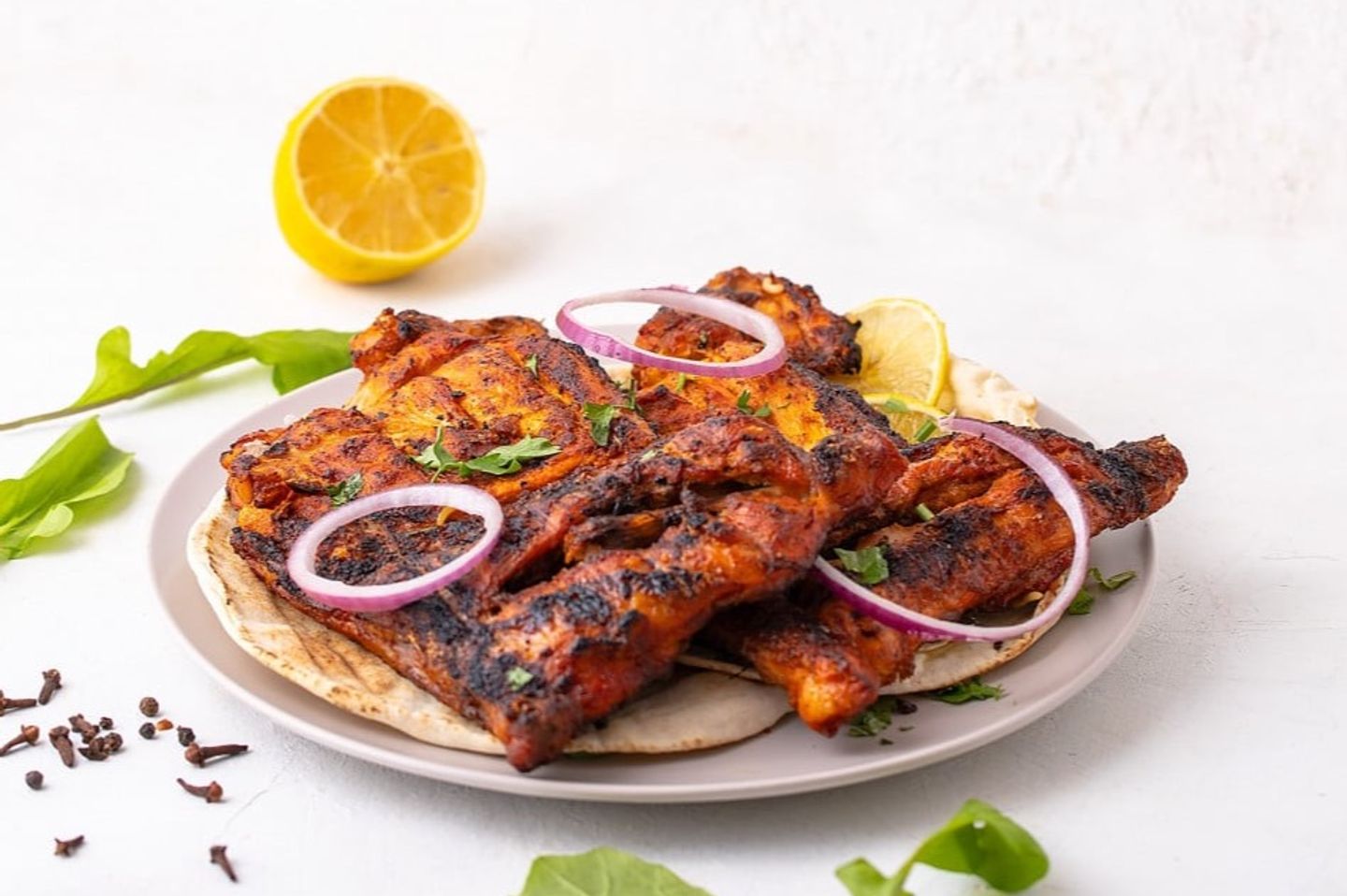 Half Chicken On Coal Plain