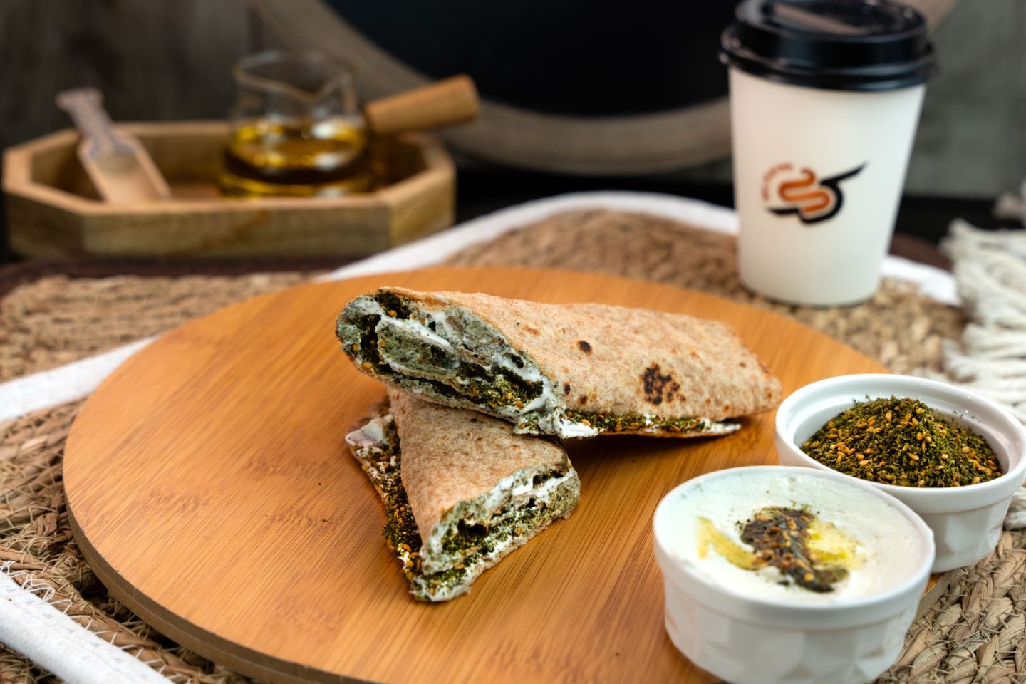 فطيرة لبنة بالزعتر