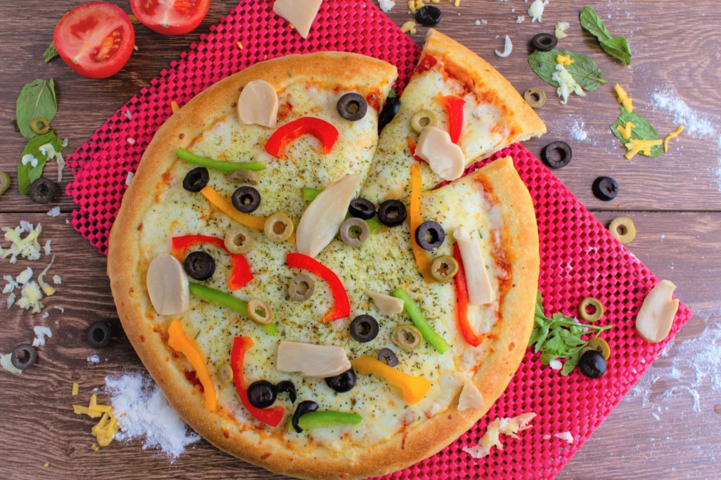 Large Mortadella Pizza