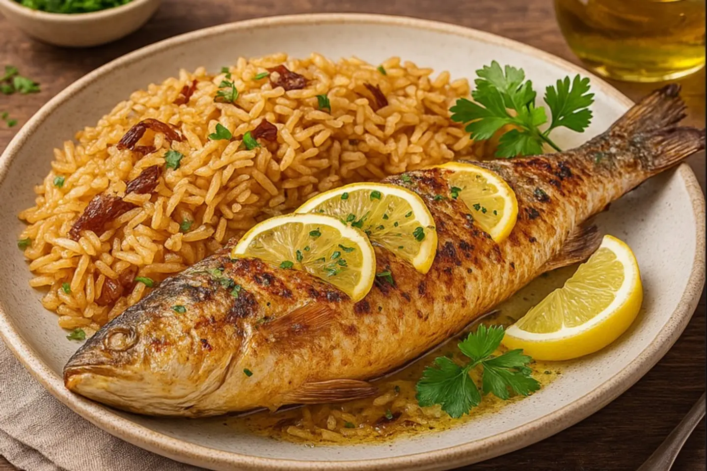 Mullet With Lemon And Oil