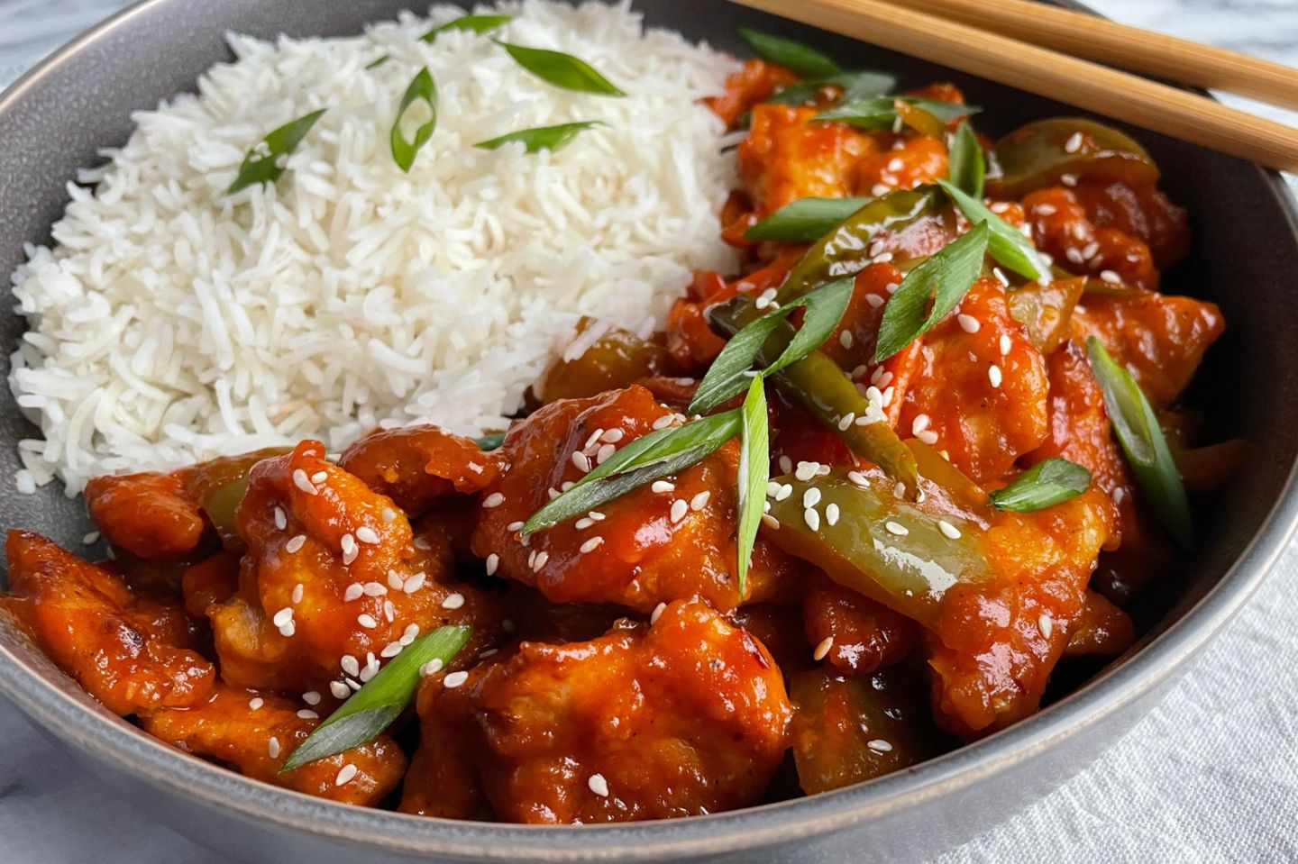 Chicken Manchurian (Choose With Bread Or Rice)