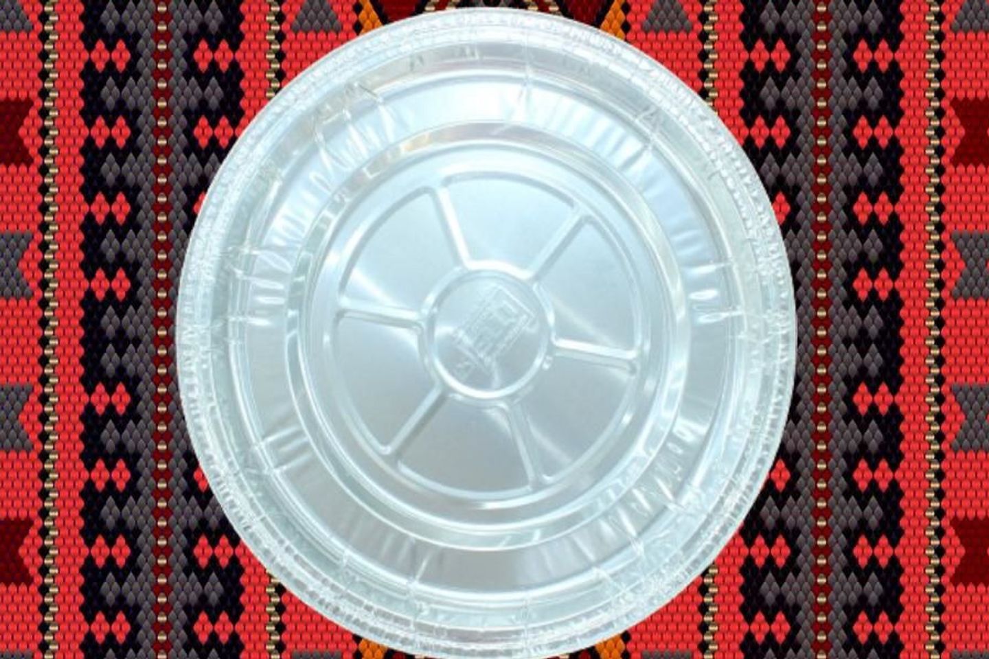 طبق قصدير سفري دائري كبير
