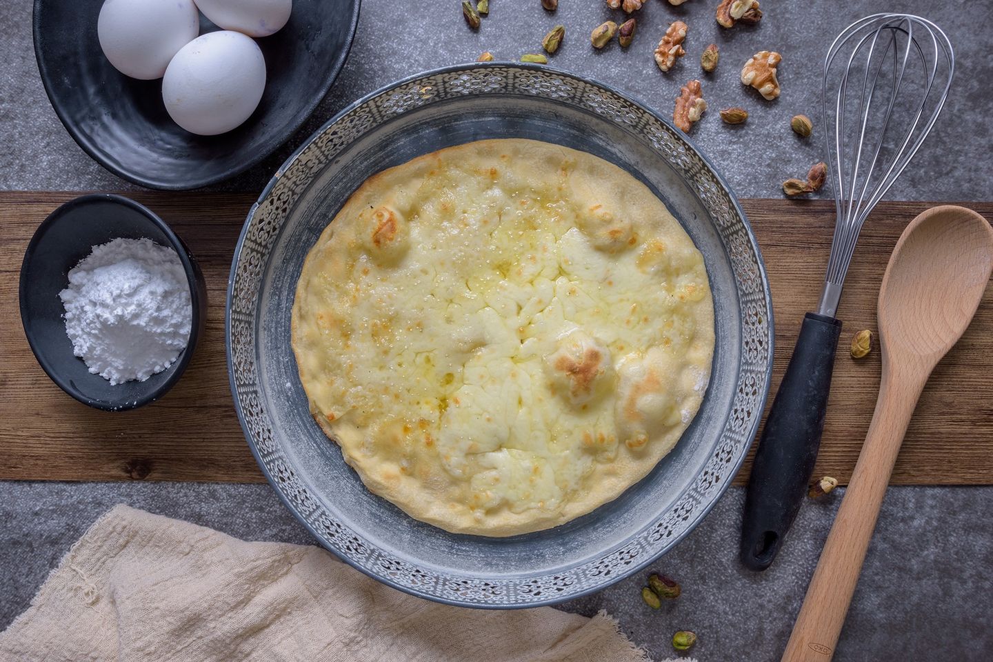 Kashkaval and Mozzarella Cheese Pie