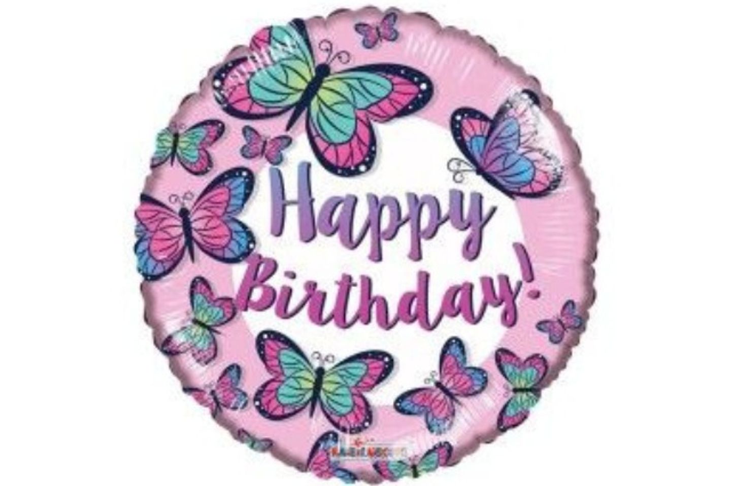 Happy Birthday Butterflies Balloon