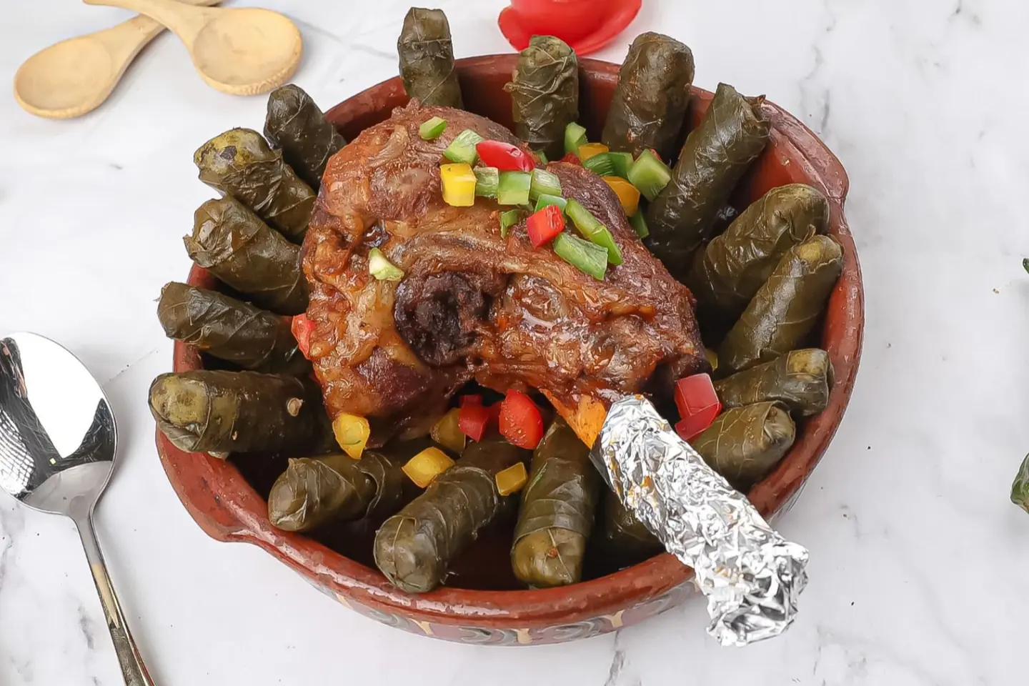 طاجن ورق عنب بالموزه
