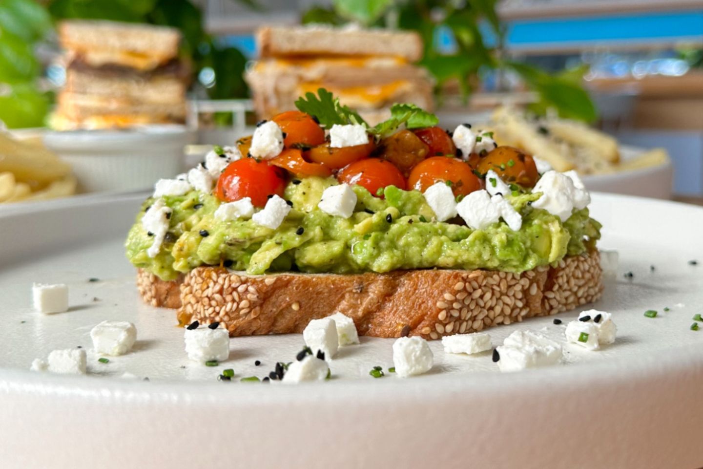 Smashed Avocado With Grilled Cherry Tomato
