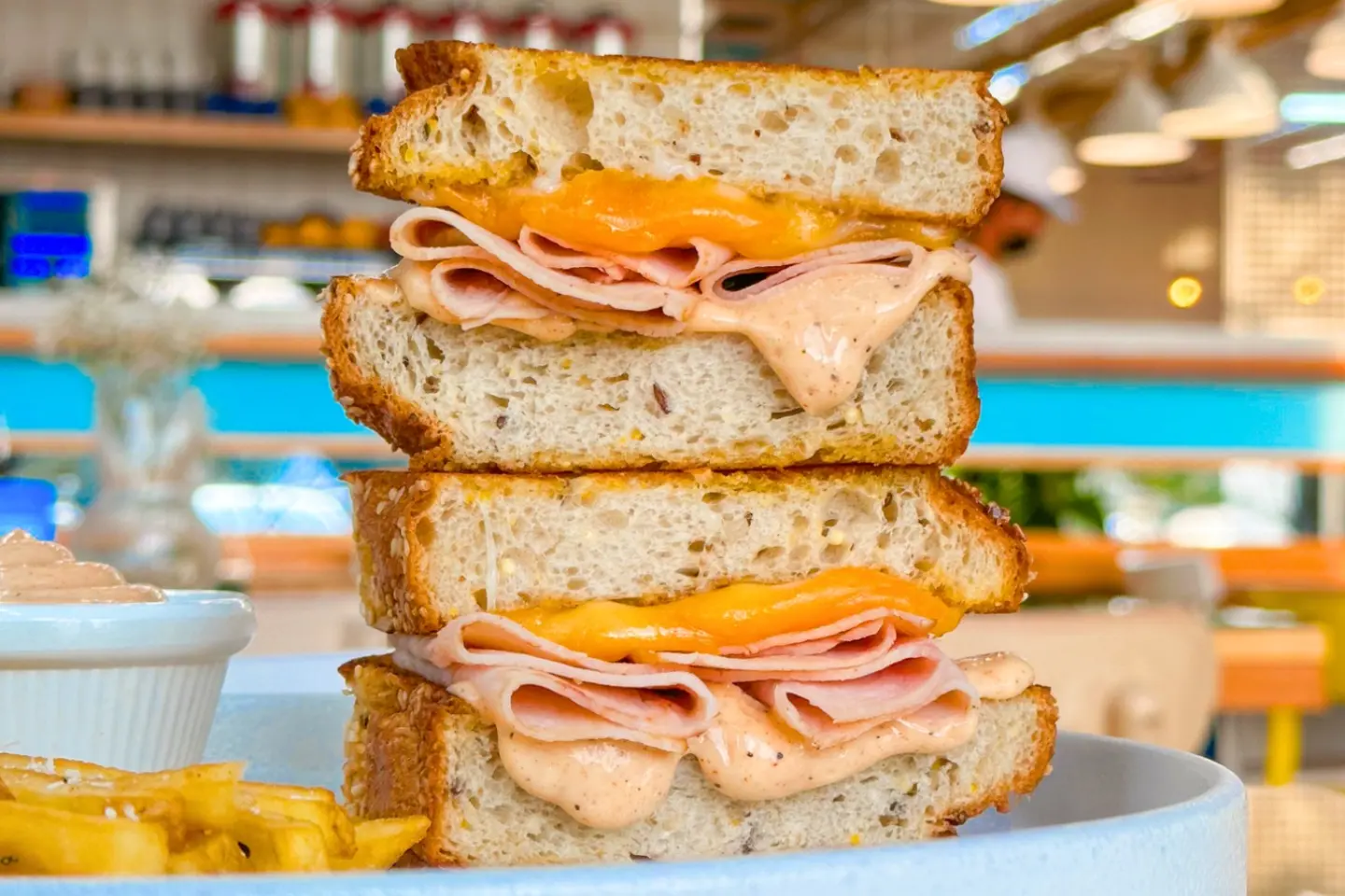 Cheesy Roast Turkey Sandwich