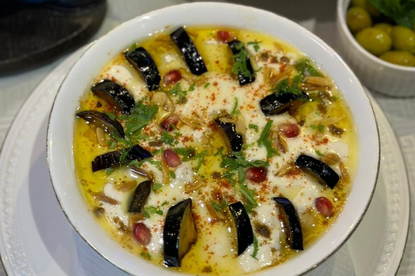 فتة باذنجان