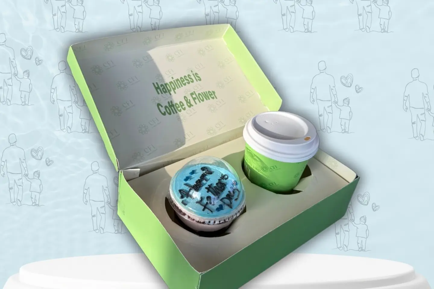 Father’s Day Box Cupcake With Coffee
