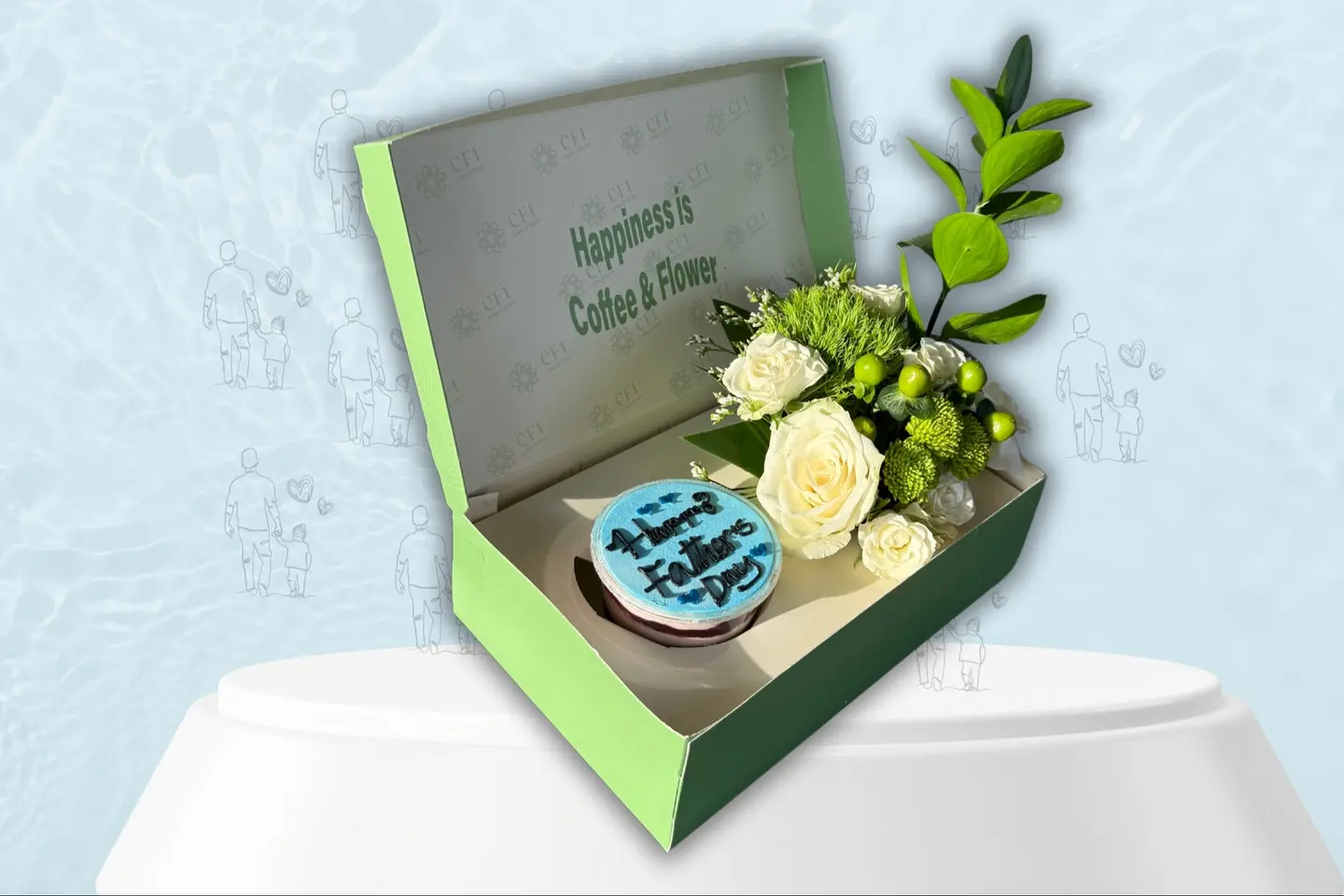 Father’s Day Box Cupcake With Flowers