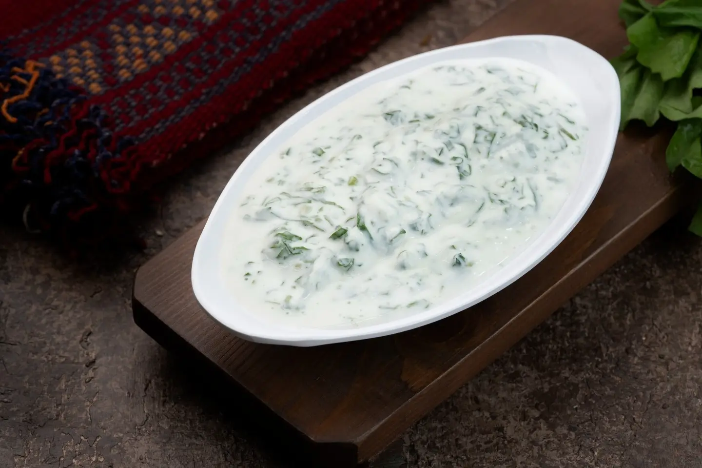 سلطة جرجير باللبن