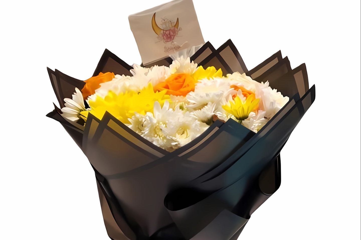 Bouquet In Black And Yellow