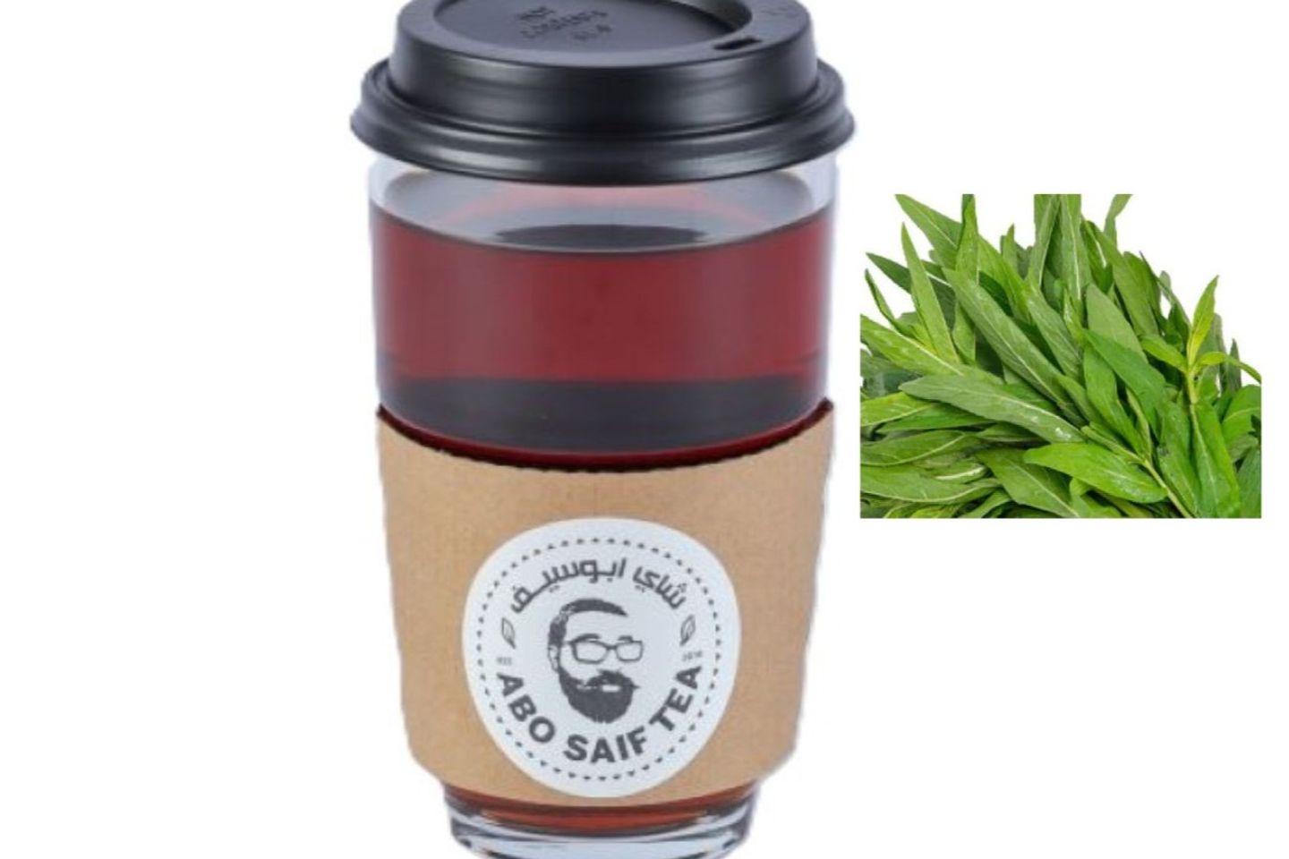 كوب شاي حبق زجاج