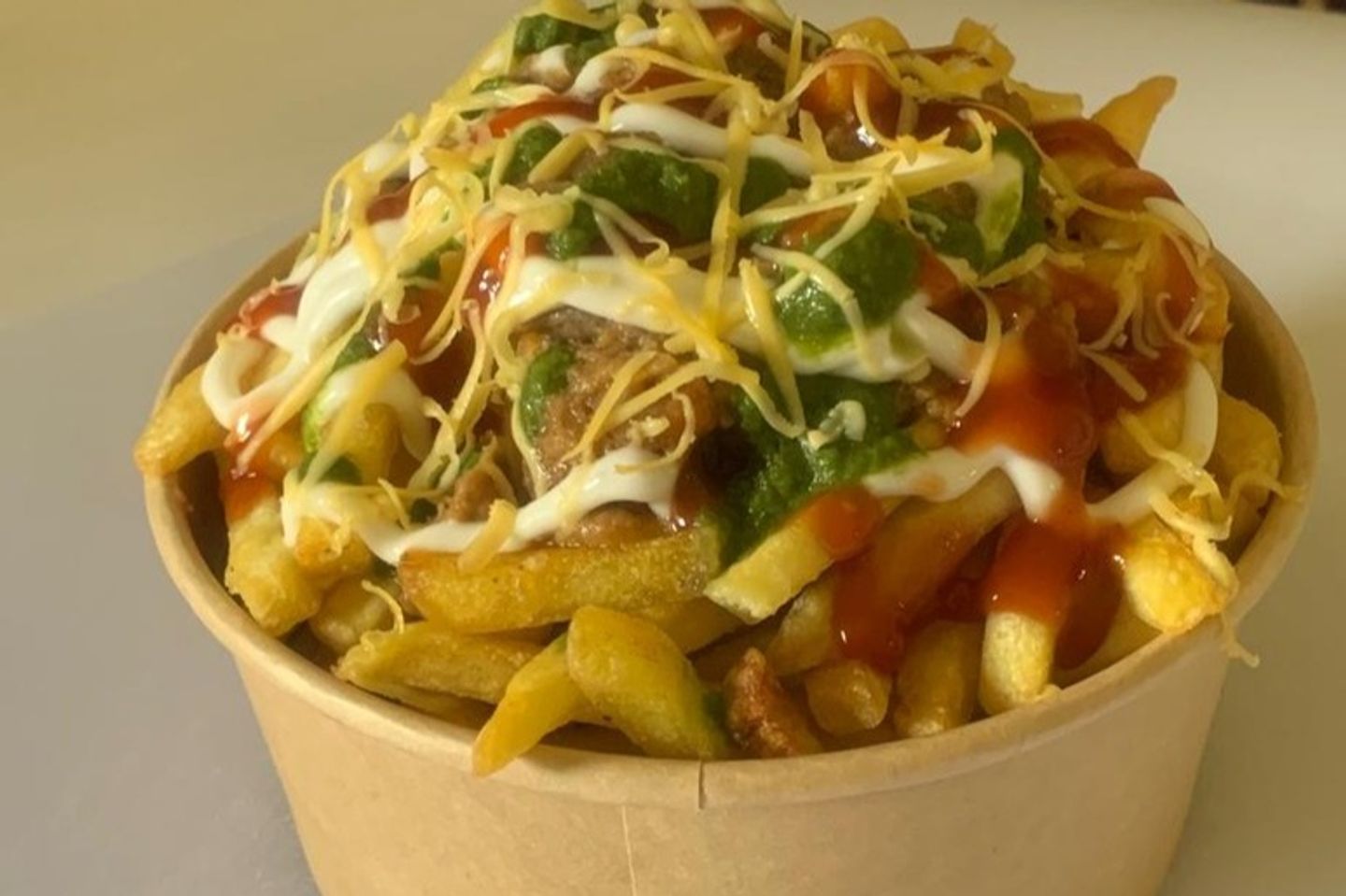 French Fries With Butter Chicken