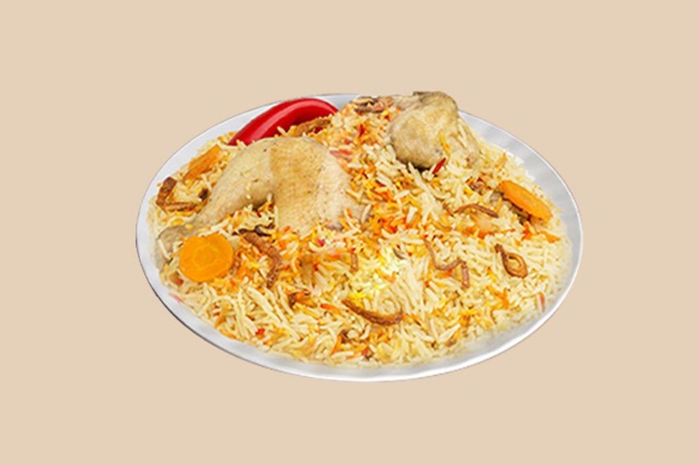 نص دجاج برياني