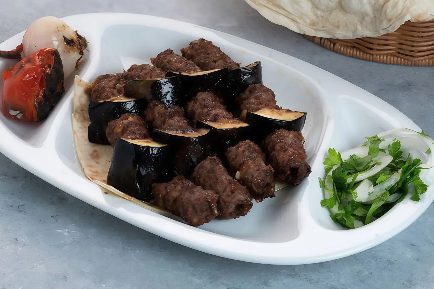 كباب بالباذنجان