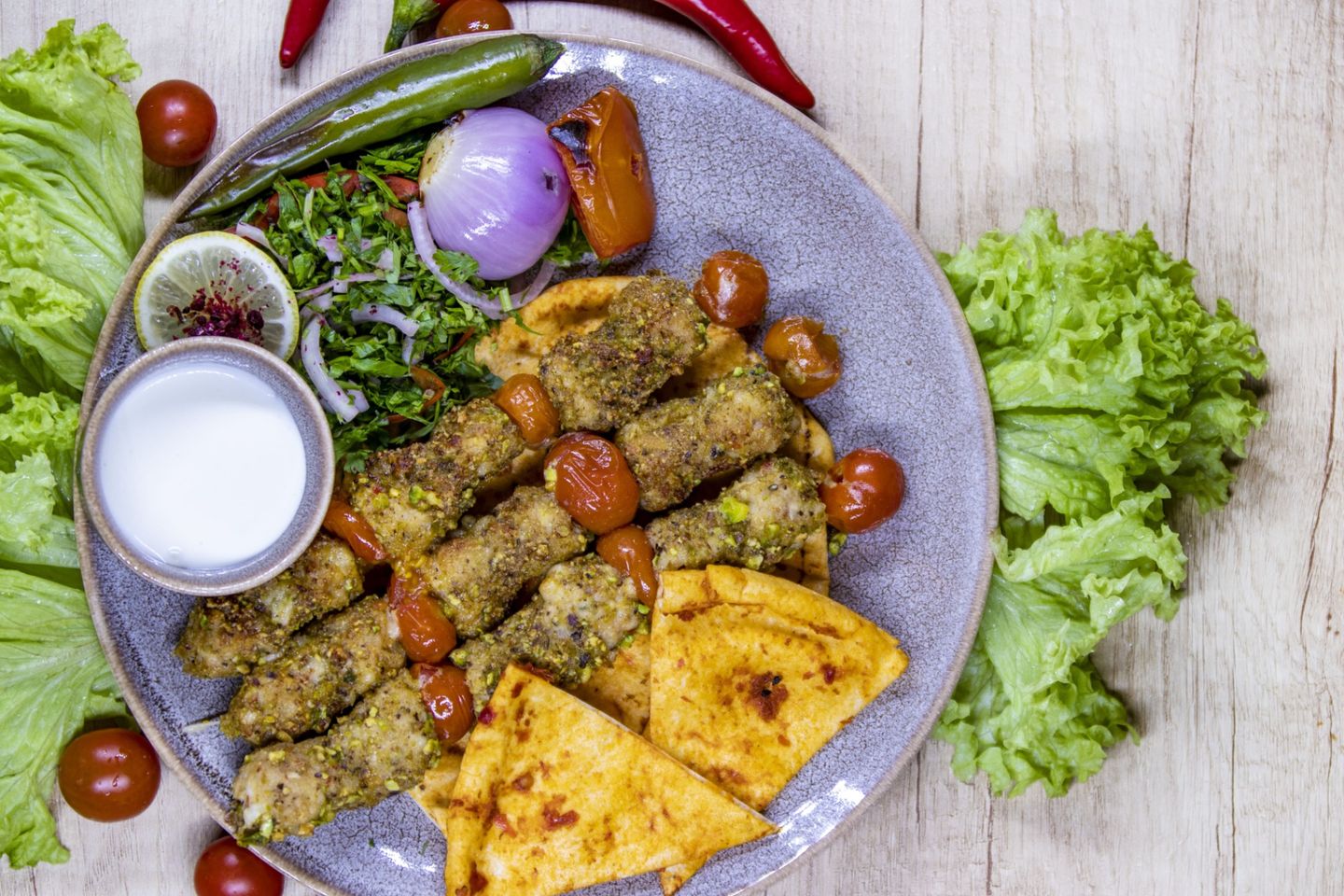 كباب دجاج ورقة عريش