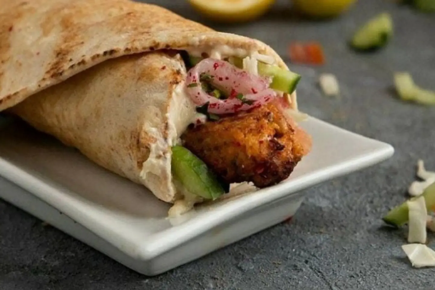 Falafel With Labneh Sandwich
