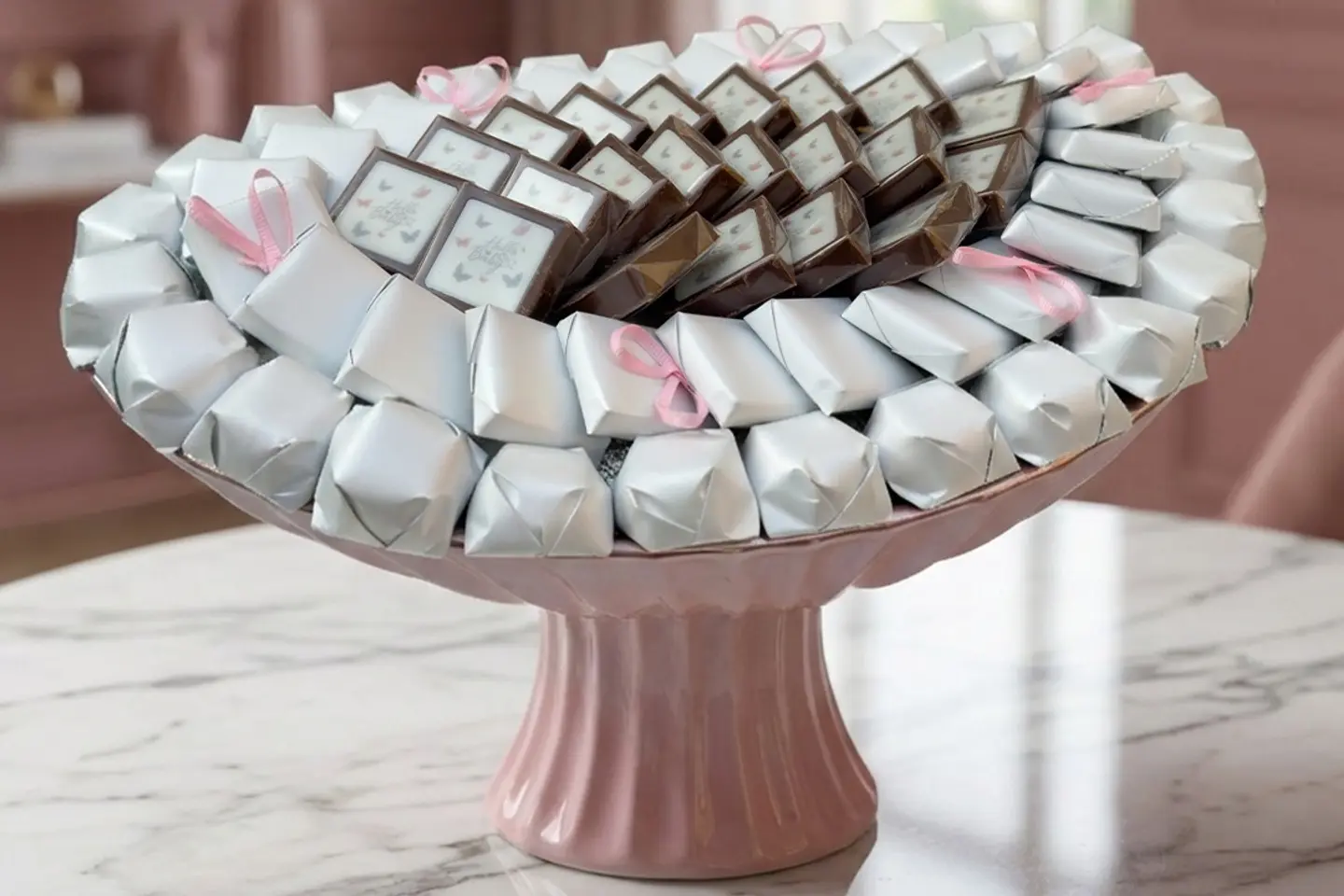 صينية شوكولا مغلف المولودة الجديدة