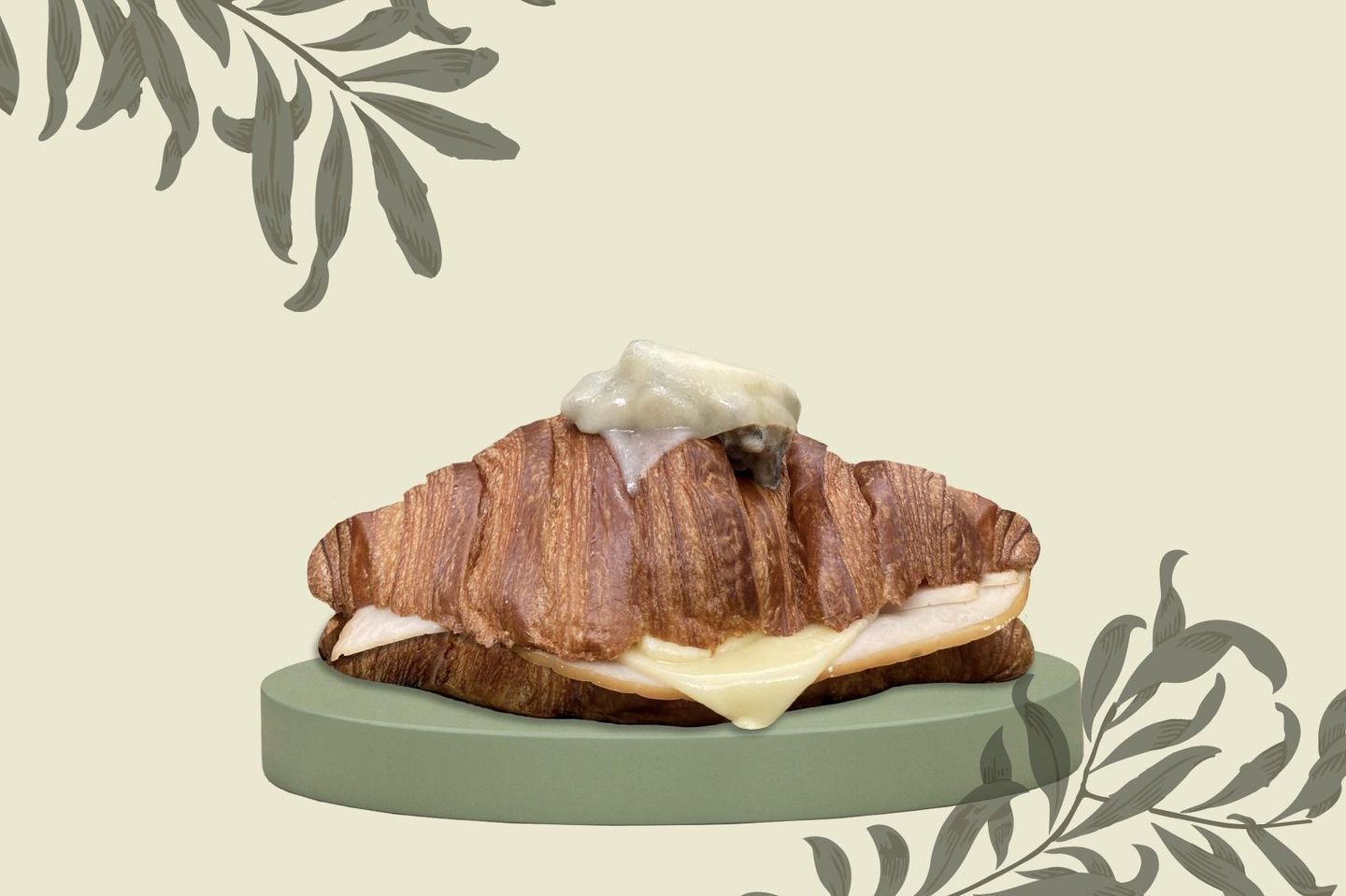 Turkey And Mushroom Croissant