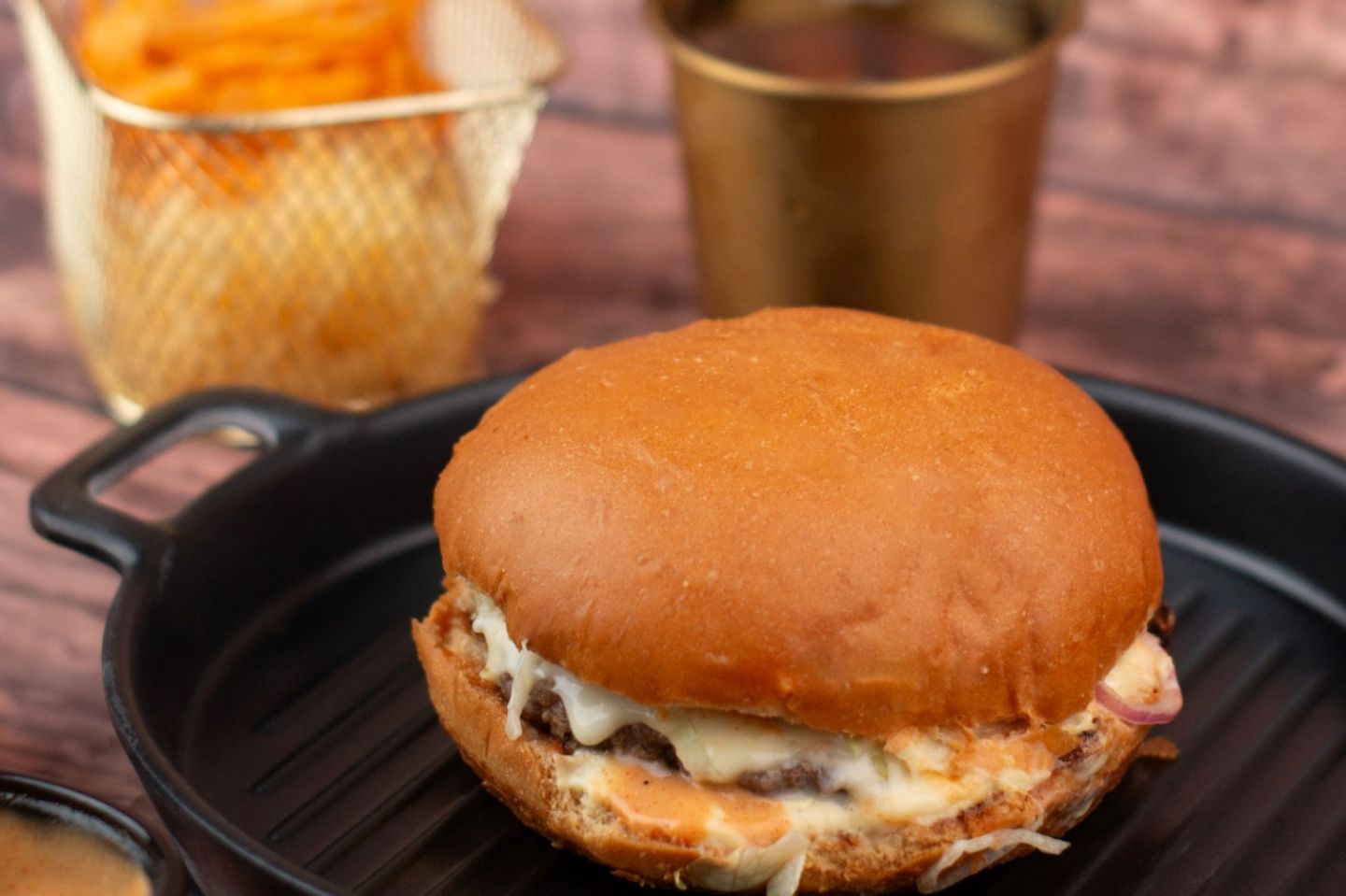 Charcoal Grilled Beef Burger Meal