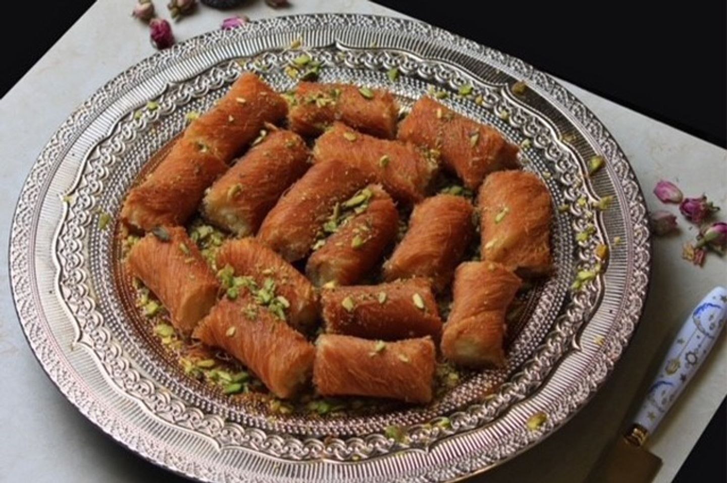 كنافة مبرومة بالقشطة