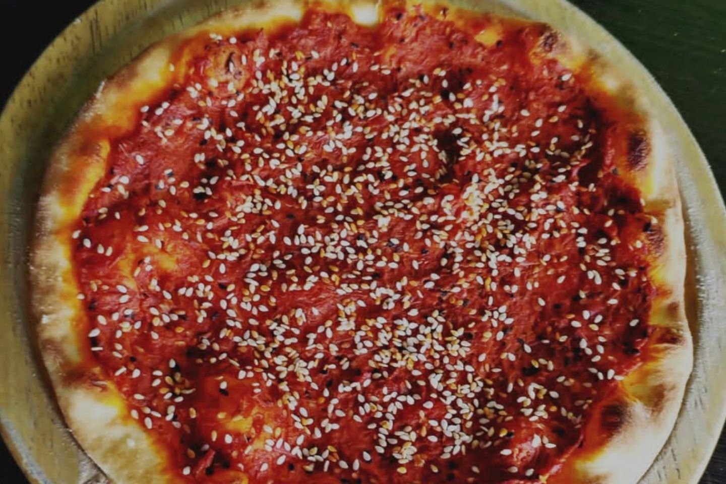 Spicy Muhammara Manakish