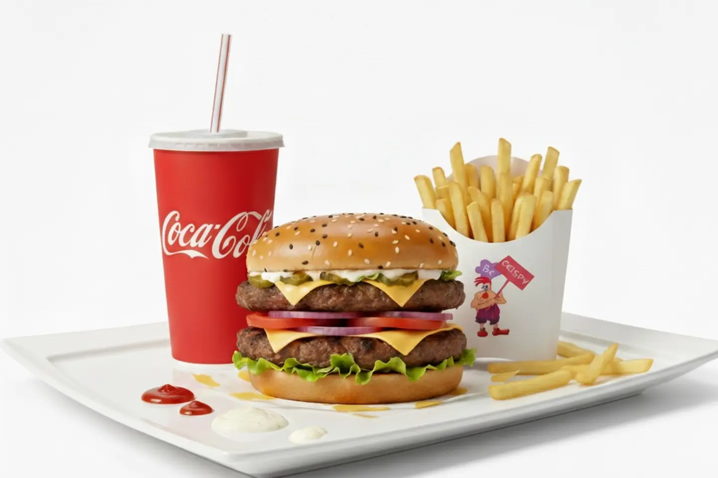 وجبة برجر لحم دبل