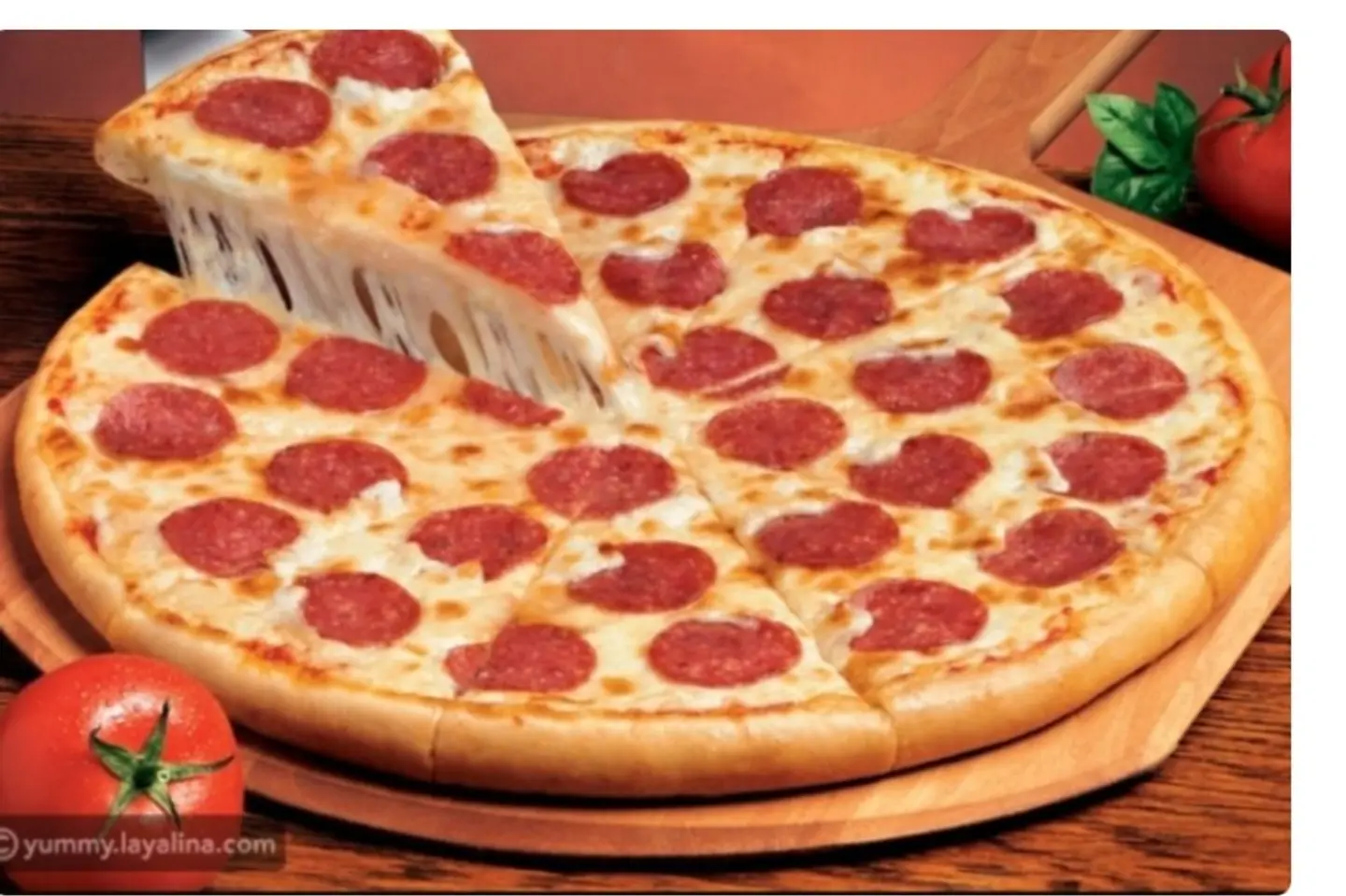 Pepperoni Pizza With Melted Cheese
