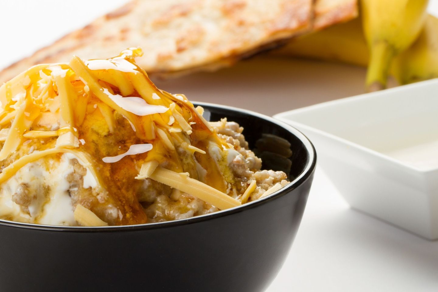 Masoub, Cream, Honey, Cheddar Cheese, Millet