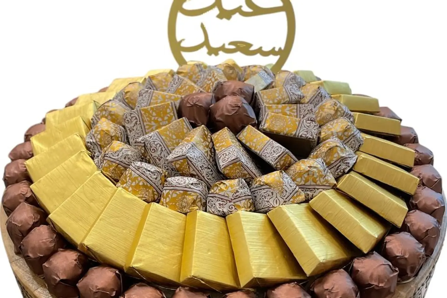 صينية شوكولاتة مغلف كبير خشب يدوي