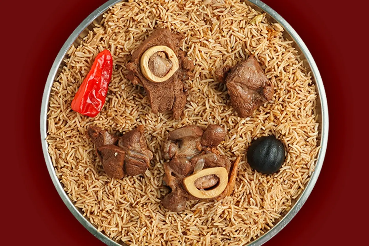 كبسة البر لحم حاشي