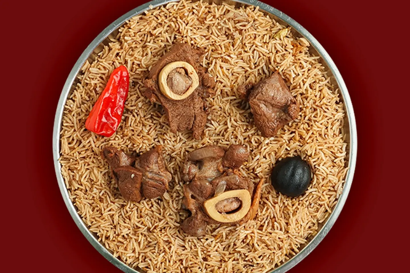 كبسة البر لحم حاشي