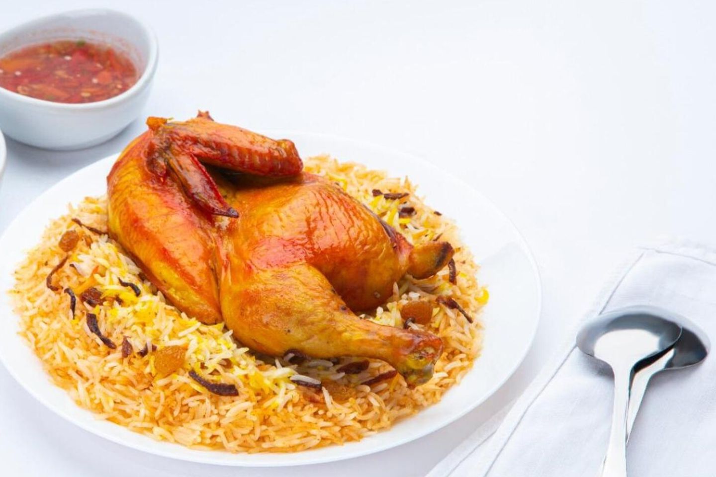 نص دجاج مندي - نص دجاج مندي مع الرز
