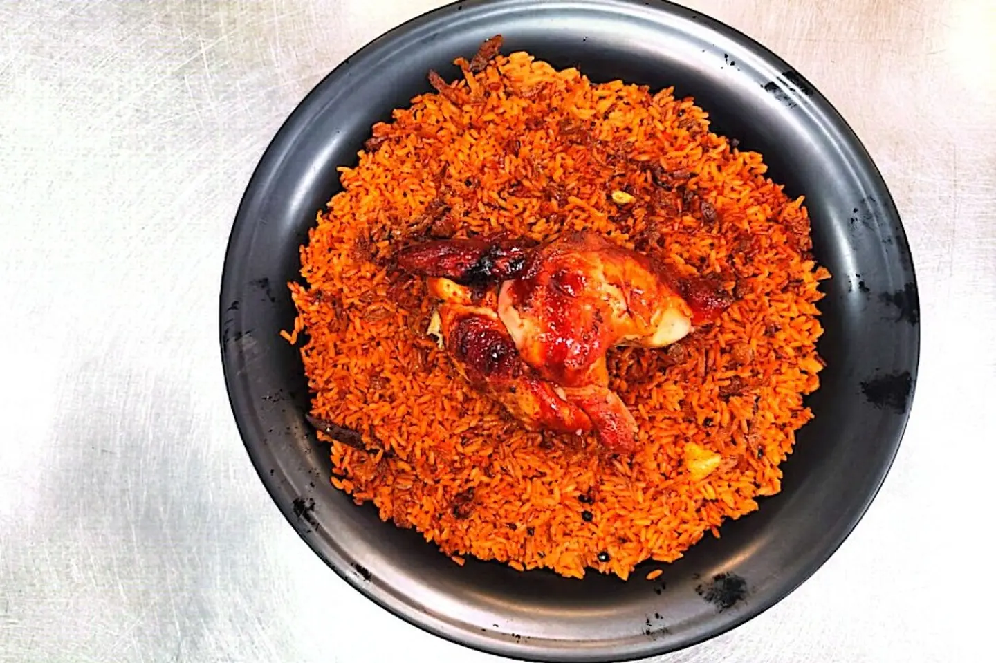 Grilled Chicken With Red Rice