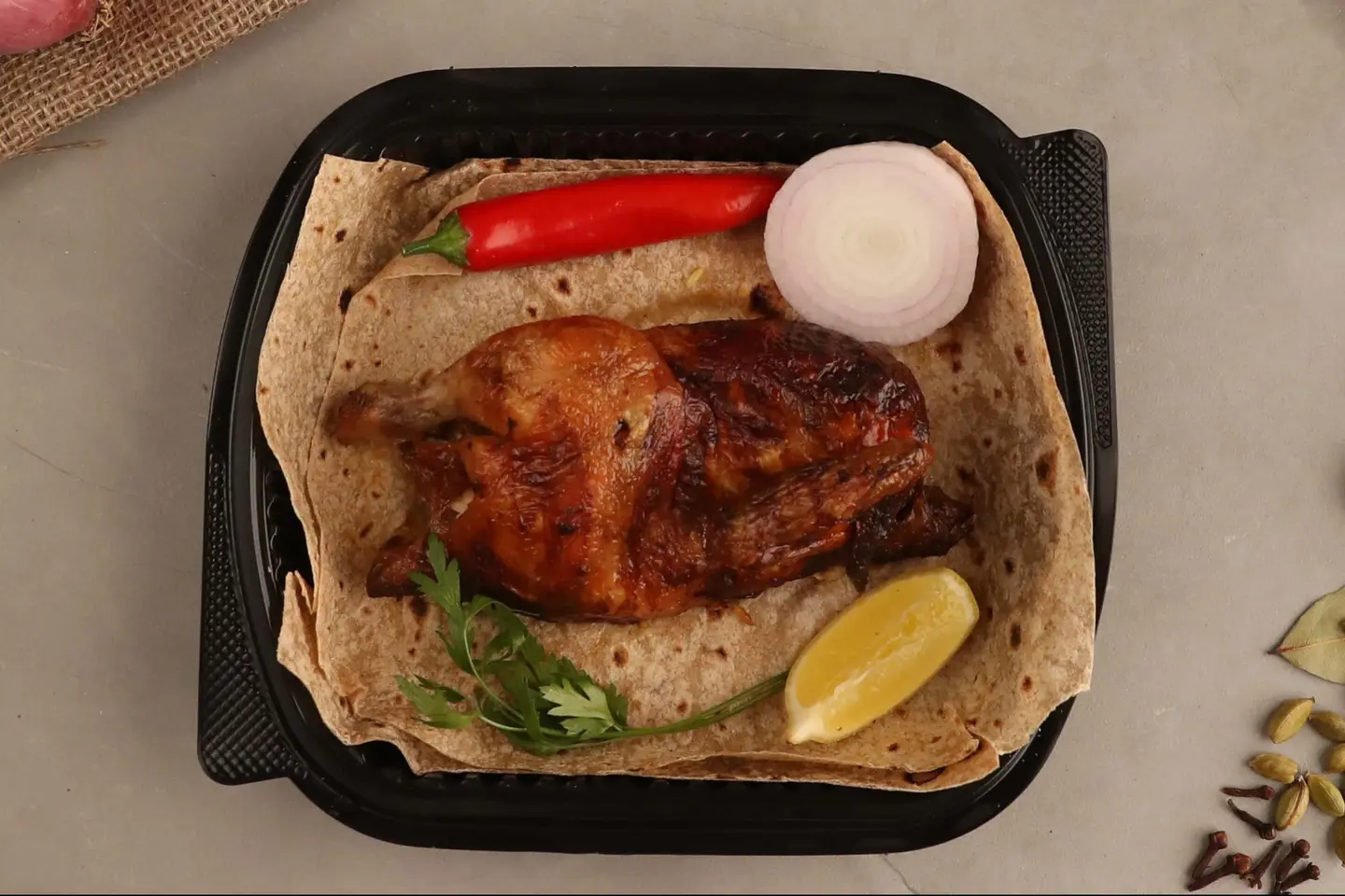 Grilled And Wood Smoked Half Chicken