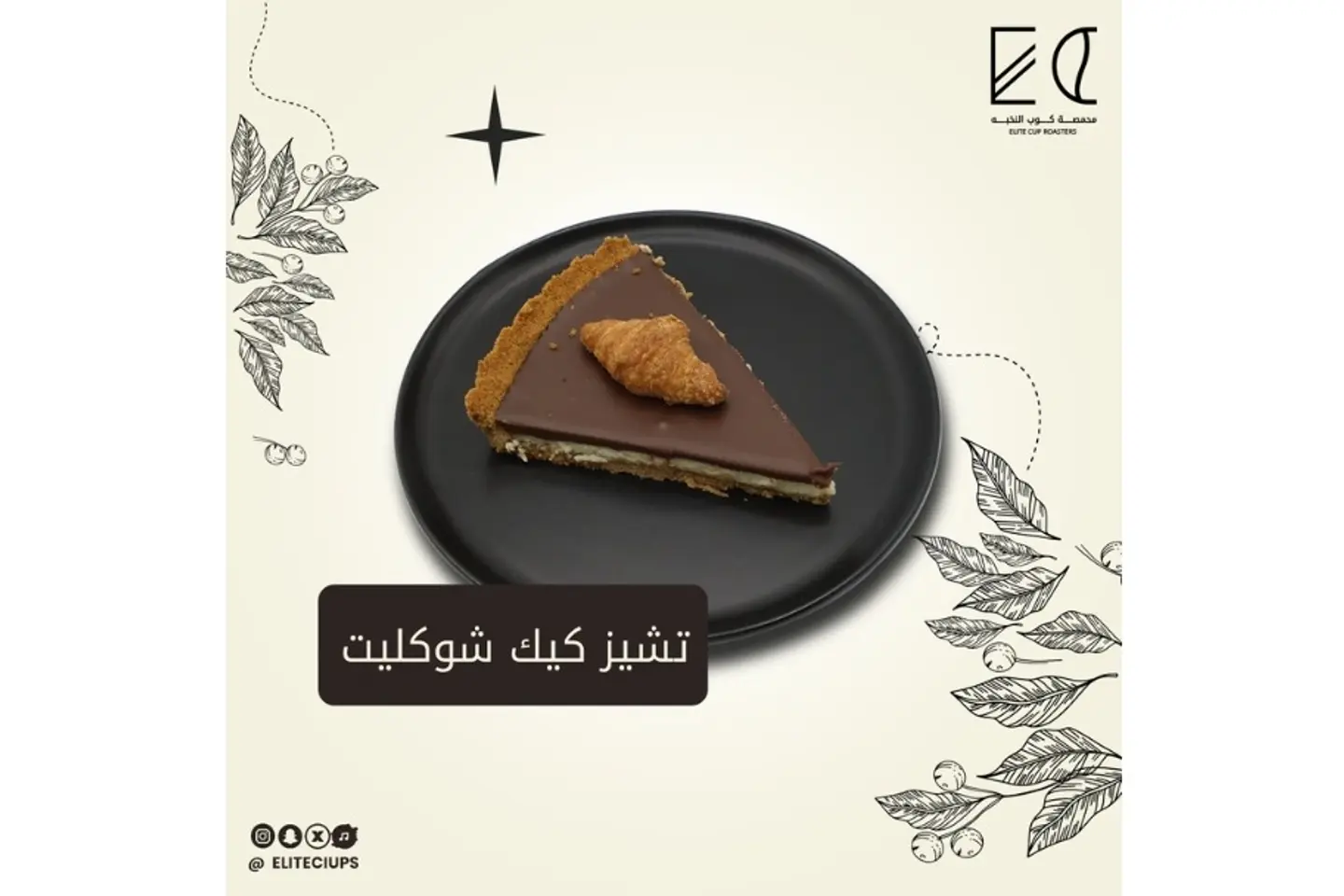 تارت تشيز كيك الشوكولاتة
