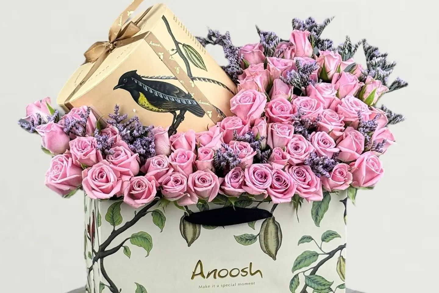 Anoush's Rose And Chocolate Arrangement