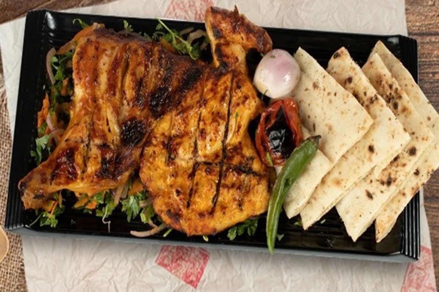 نصف دجاج مشوي
