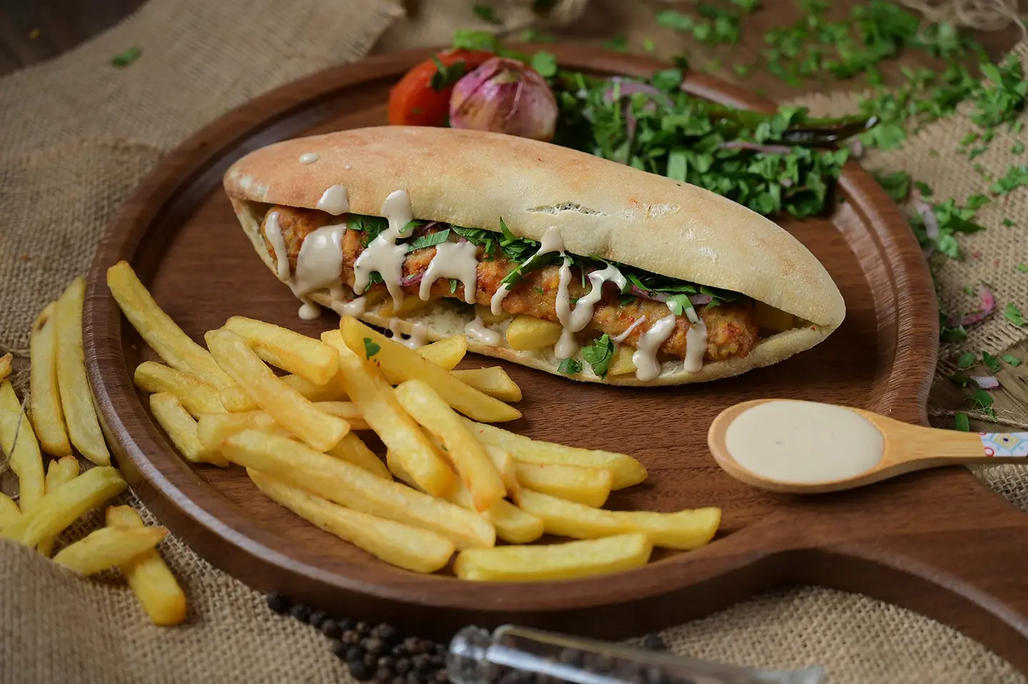 ساندوتش كباب دجاج