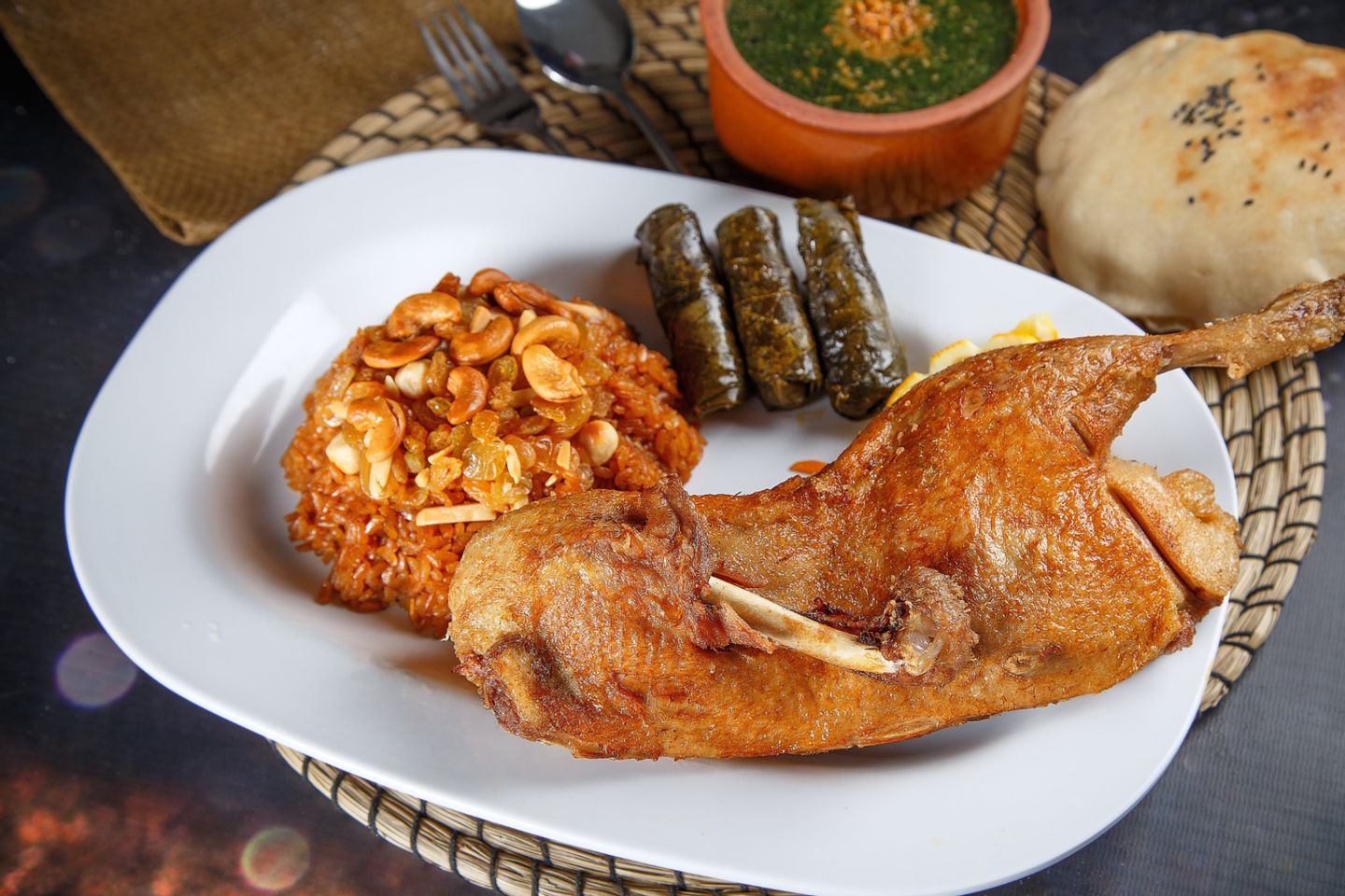 Half Duck With Rice And Nuts