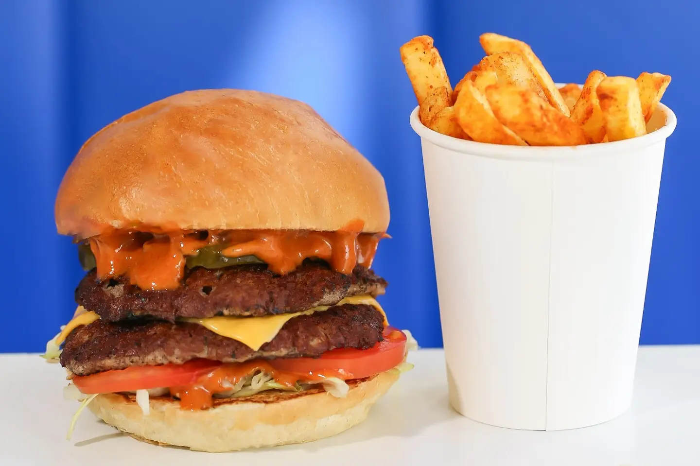 Angus Smokey Burger + Fries