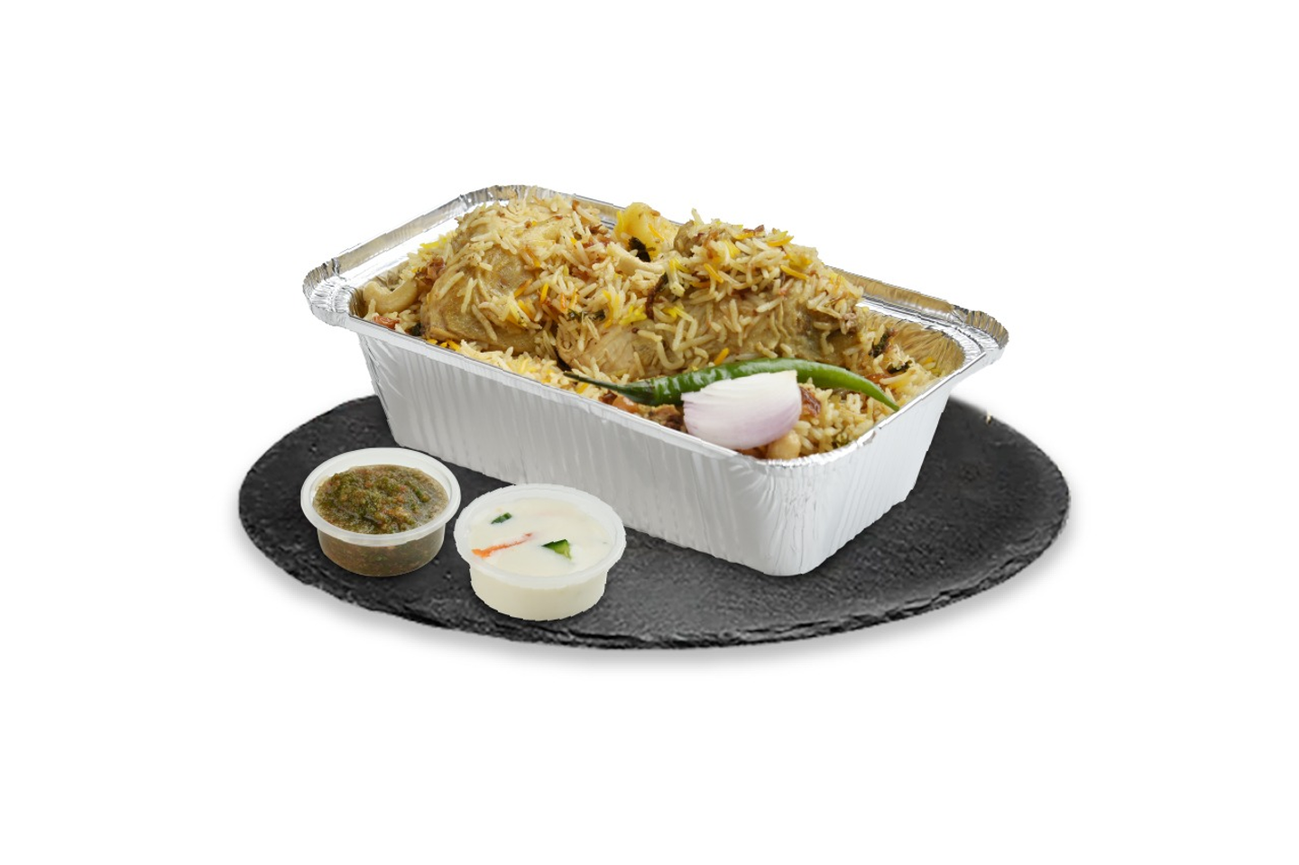 نص حبة دجاج برياني مع الرز