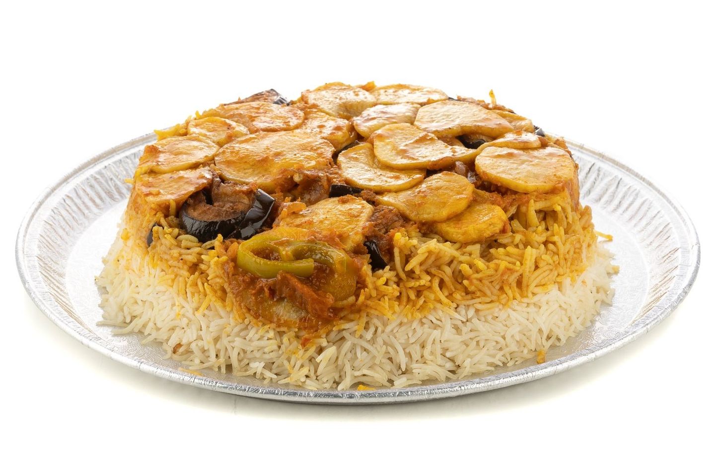 مقلوبة خضار وسط بدون دجاج