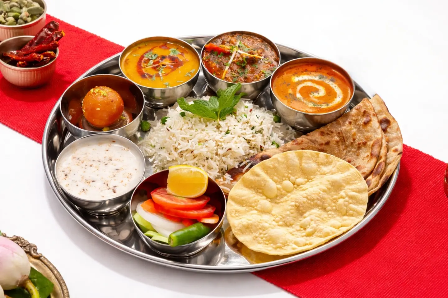 Vegetarian Thali (Lunch Combo)