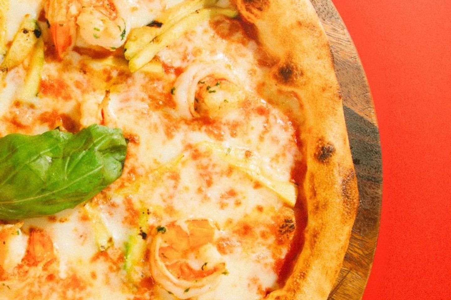 Shrimp And Zucchini Pizza