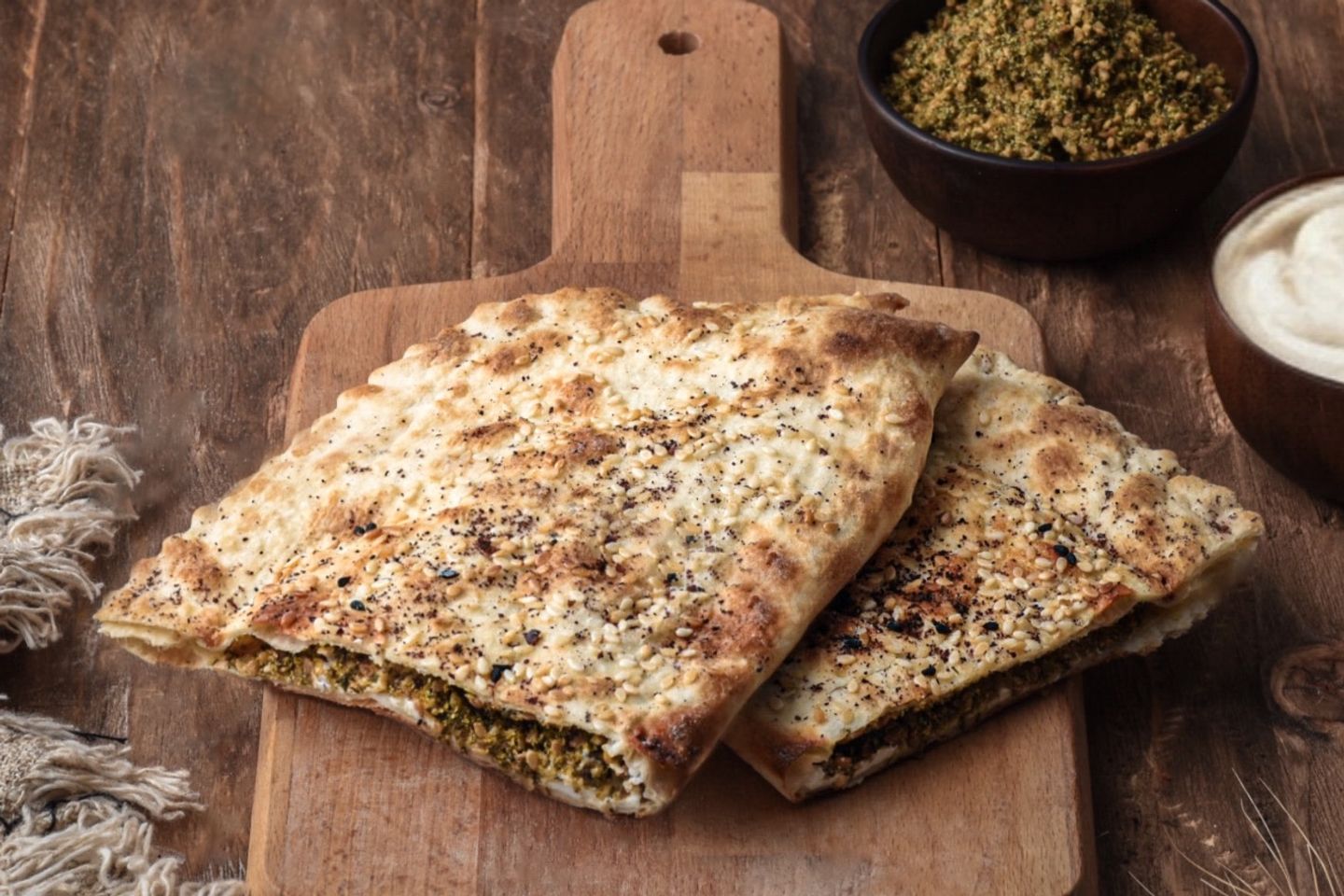 فطيرة اللبنه والزعتر