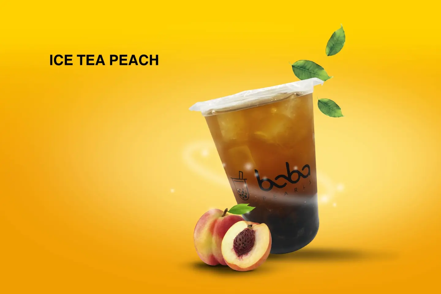 Boba Ice Tea Peatch