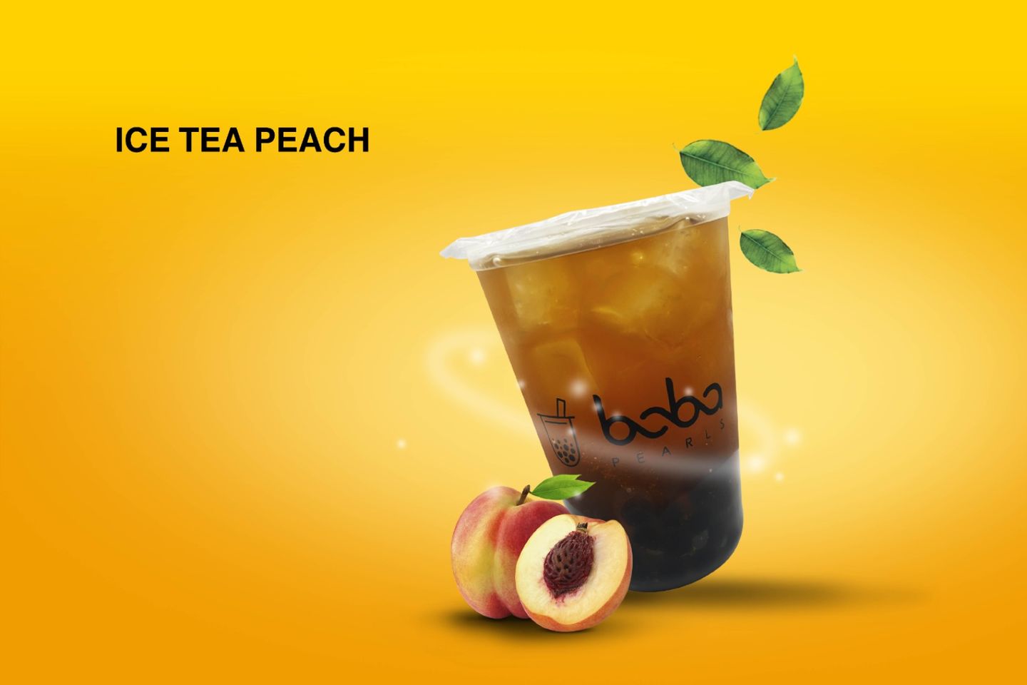 Boba Ice Tea Peatch